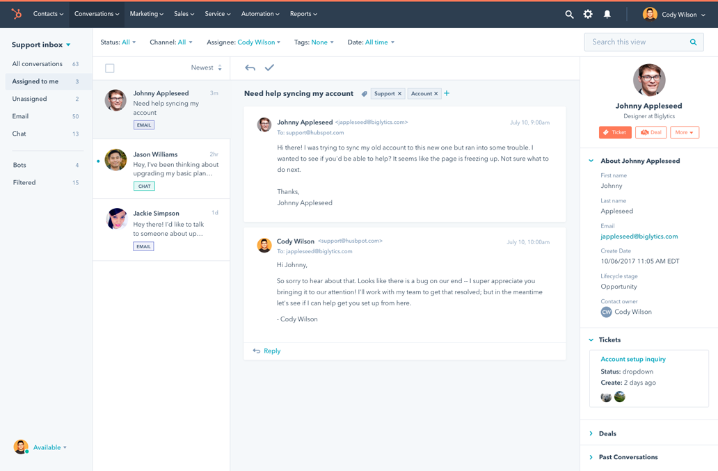 CRM customer support